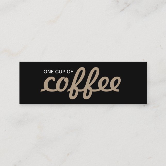 one cup of coffee punch card (Front)