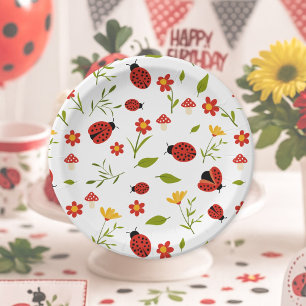 One Cute Bug Ladybug 1st Birthday   Paper Plate
