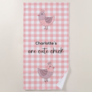 One Cute Chick Beach Towel