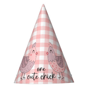 One Cute Chick Birthday Party Hat