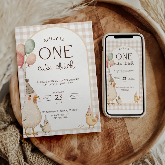 One Cute Chick Birthday This Chick is One Invitation (Creator Uploaded)