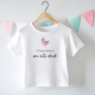 One Cute Chick Birthday Toddler T-Shirt