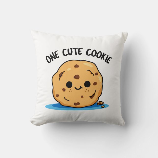 One Cute Cookie Funny Food Pun  Cushion (Front)