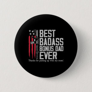 One D Bonus Stepdad Birthday Step Dad Fathers Day 6 Cm Round Badge