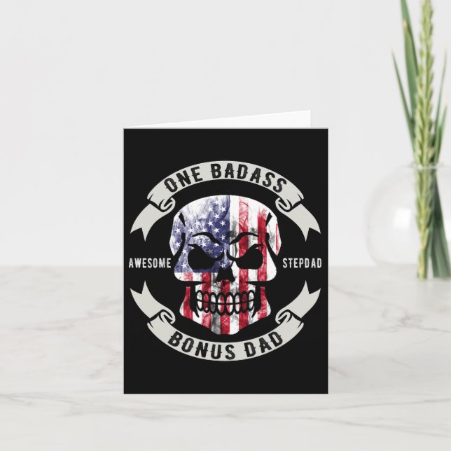 One D Bonus Stepdad Birthday Step Dad Fathers Day  Card (Front)