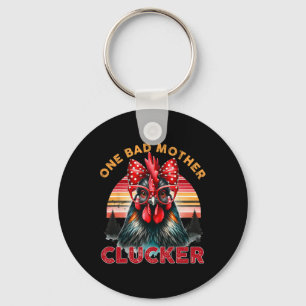 One D Mother Clucker Mother's Day Funny Mum Retro Key Ring