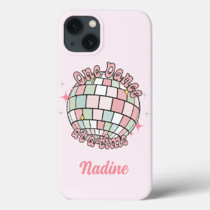 One Dance At A Time Disco Ball, Pink Custom Name iPhone 13 Case