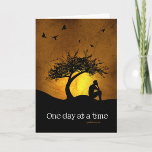 One Day at a Time (12 Step Recovery Male) Card