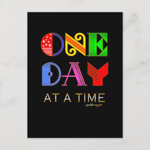One Day at a Time (12 Step Recovery Program) Postcard