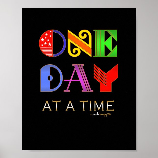 One Day at a Time (12 Step Recovery Program) Poster (Front)