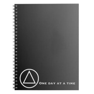 One Day at a Time AA Logo Notebook