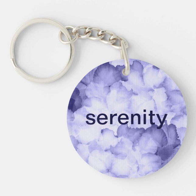 One day at a time and serenity gift of AA birthday Key Ring (Front)