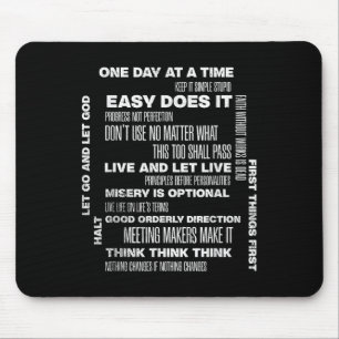 One Day At A Time Inspiring Recovery Sobriety Anni Mouse Pad
