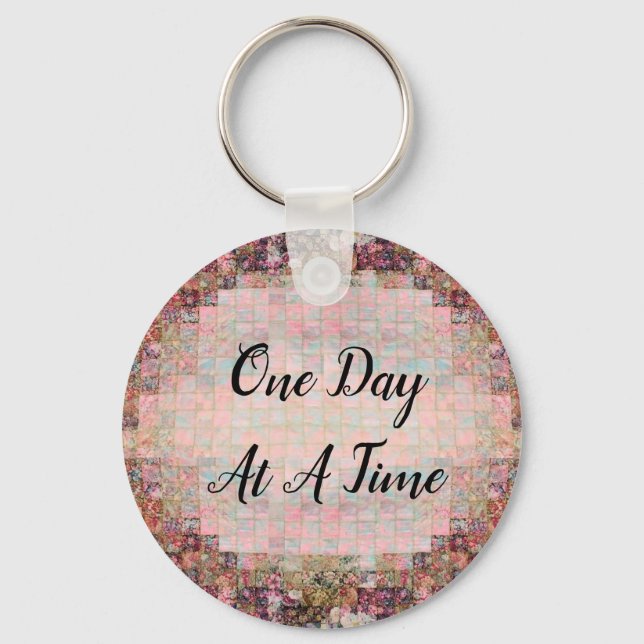 One day at a time key chain (Front)