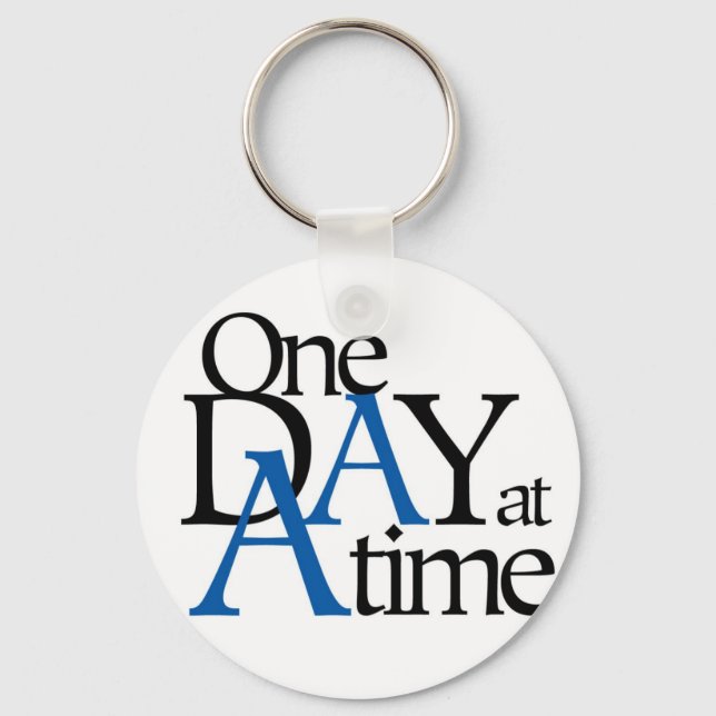 one day at a time key ring (Front)