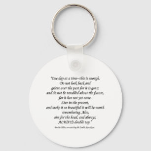One Day At A Time Key Ring