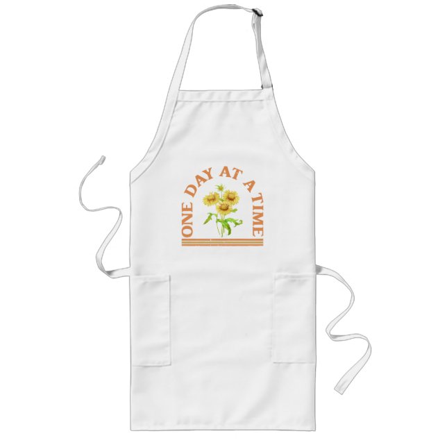 One Day At A Time Long Apron (Front)