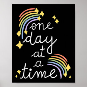 One Day At A Time Mental Health Problems Inspirati Poster