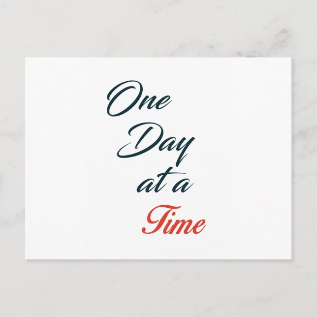One Day at a time Postcard (Front)