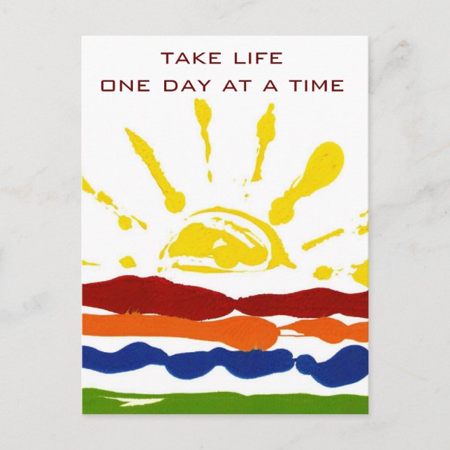 One day at a time postcard (Front)