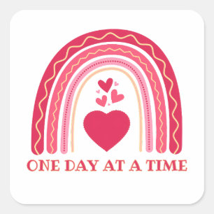 One Day at a Time Square Sticker