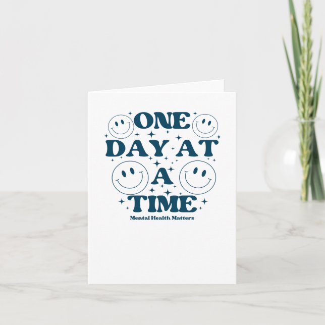 One Day At A Time Sticker  Card (Front)