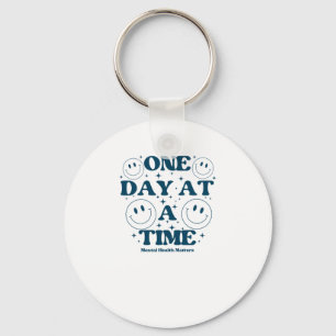 One Day At A Time Sticker Key Ring