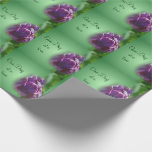 One Day At A Time Tulip Inspirational  Wrapping Paper