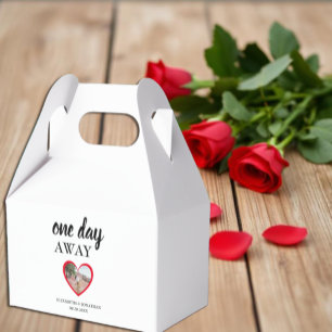 One Day Away Heart Photo Rehearsal Dinner Favour Box