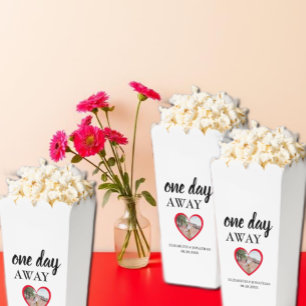 One Day Away Heart Photo Rehearsal Dinner Favour Box