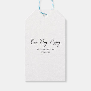 One Day Away Minimal and Chic Wedding Gift Tags