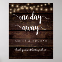 One day away, Wedding Rehearsal Dinner Welcome