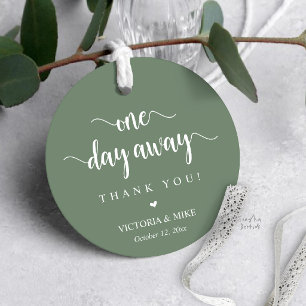 One day away, Wedding Thank you Gifts, Favour Tags