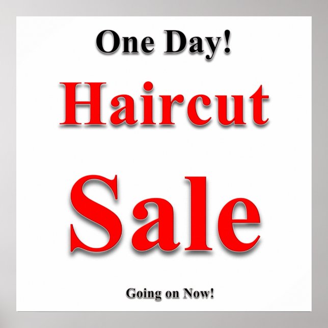 One Day Haircut Sale Poster Matte (Front)