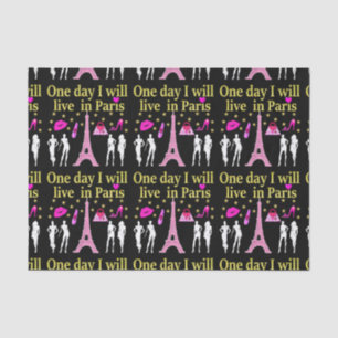 ONE DAY I WILL LIVE IN PARIS TISSUE PAPER