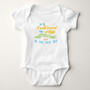 One Day I will Travel the World... (Colourful/Boys Baby Bodysuit