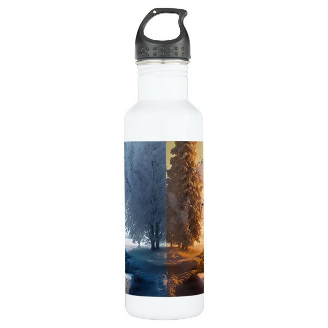 One day in winter 710 ml water bottle (Front)