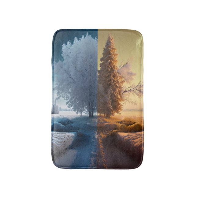 One day in winter bath mat (Front Vertical)
