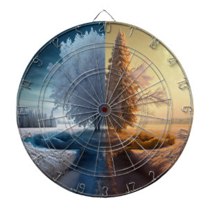 One day in winter dartboard