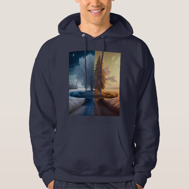 One day in winter hoodie (Front)