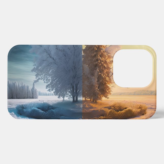 One day in winter iPhone case (Back Horizontal)