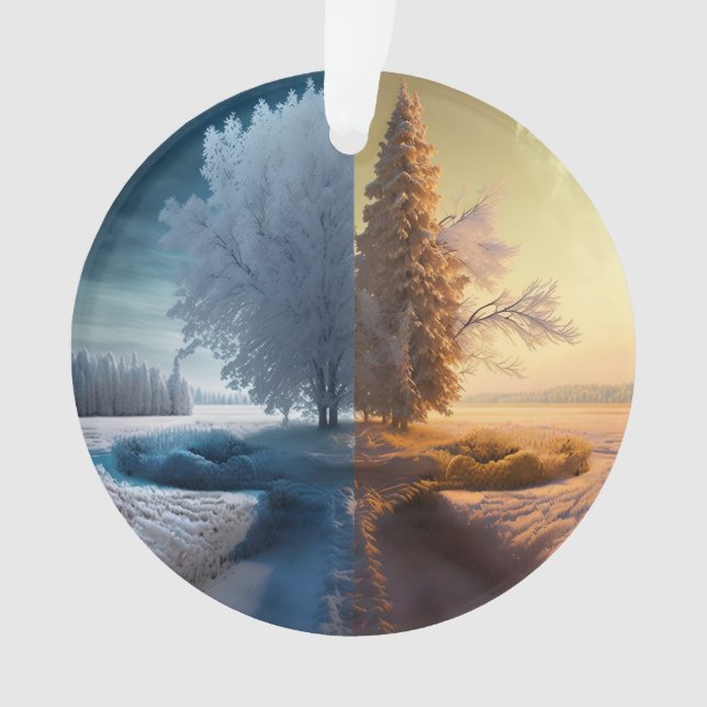 One day in winter ornament (Front)