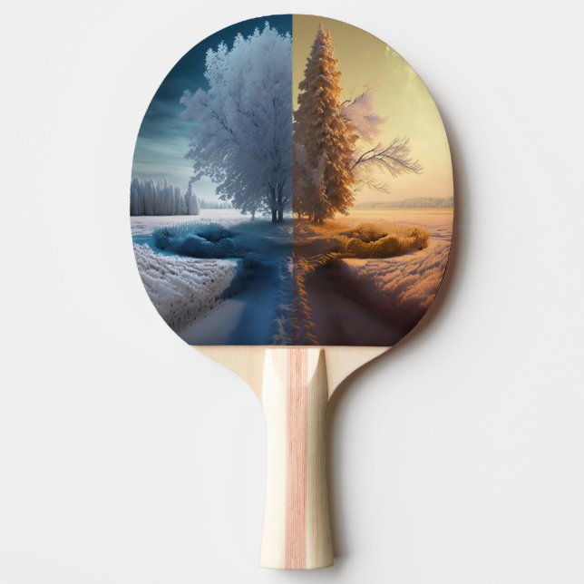 One day in winter ping pong paddle (Front)