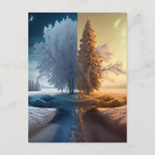One day in winter postcard
