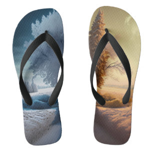 One day in winter thongs