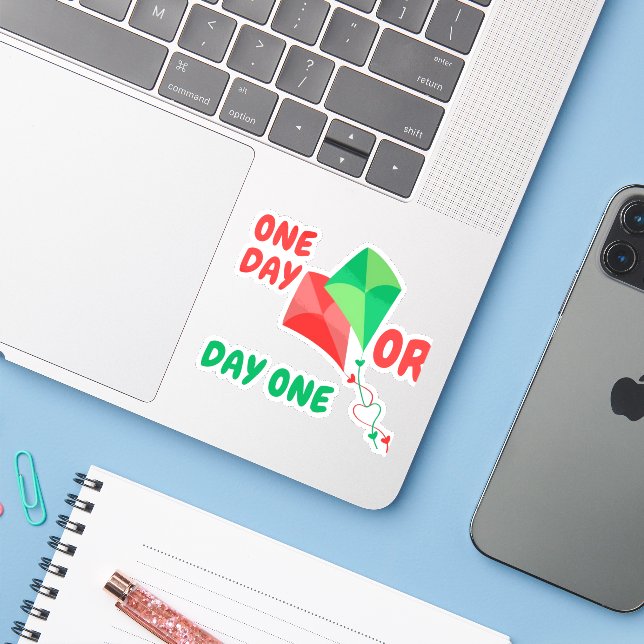 One Day or Day One – Motivation  (Laptop w/ iPhone)