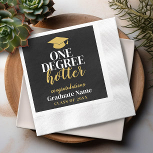 One Degree Hotter - Black Gold - Graduation Napkin