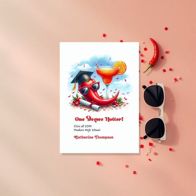 One Degree Hotter Graduation Photo Announcement (One Degree Hotter Graduation Photo Announcement)