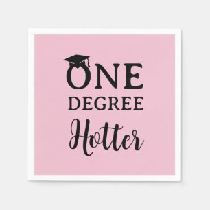 One Degree Hotter Graduation Pink Napkin