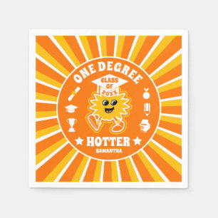 One Degree Hotter Retro Graduation Party Napkin